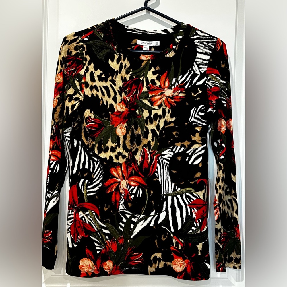 Chico's Touch of Cool Long Sleeved Blouse size 00~ NWT
